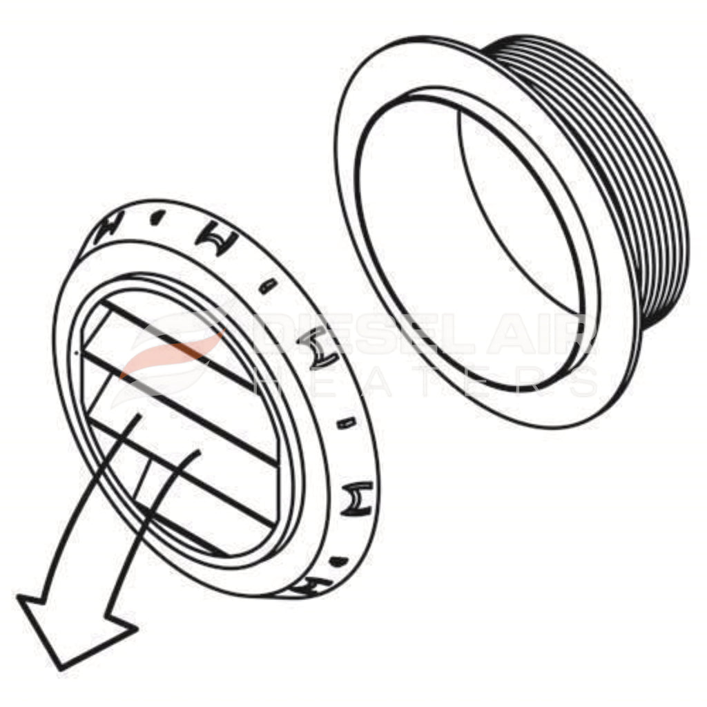Webasto 1320204A 9012294A 60mm air outlet installation diagram